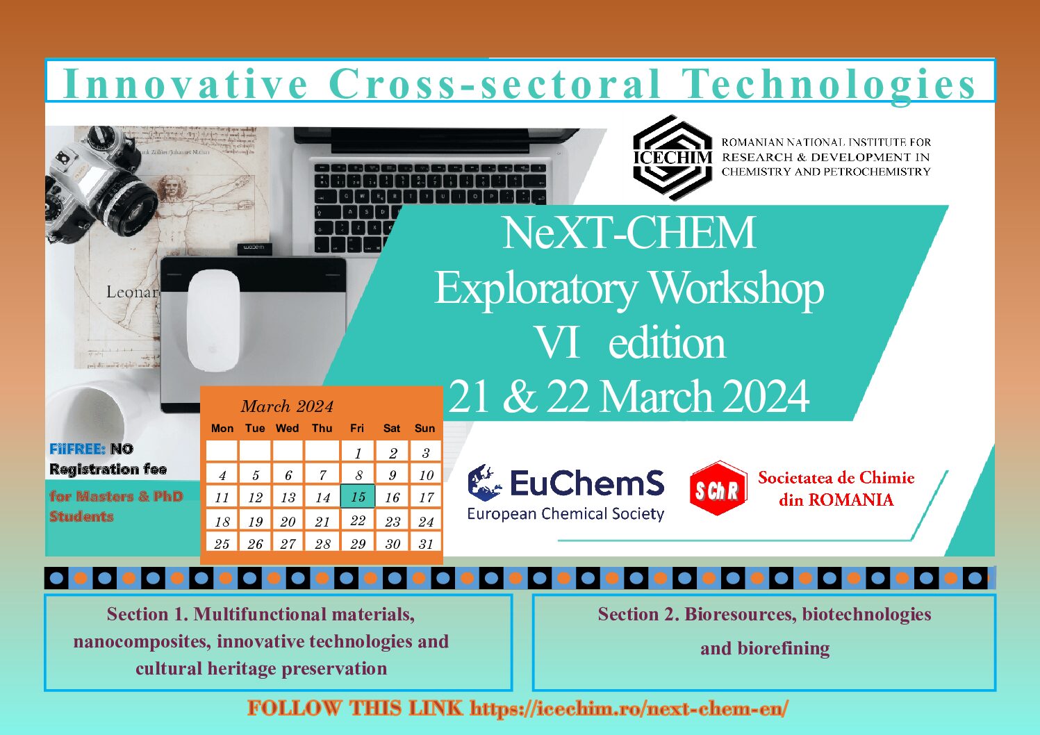 NeXT-Chem: INNOVATIVE CROSS-SECTORAL TECHNOLOGIES VI-th Edition (NeXT-Chem )